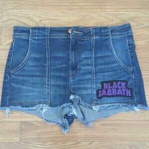 American Eagle Black Sabbath Jean Shorts upcycled size 10